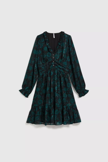 Szyfonowa sukienka z kwiatowym wzorem