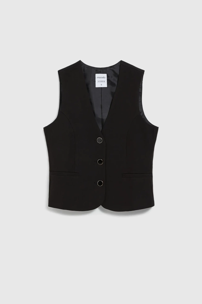 Garniturowa kamizelka czarna