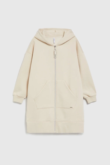 Bluza oversize z kapturem beżowa