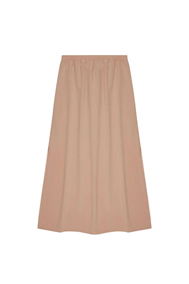 Spódnica maxi z gładkiej tkaniny