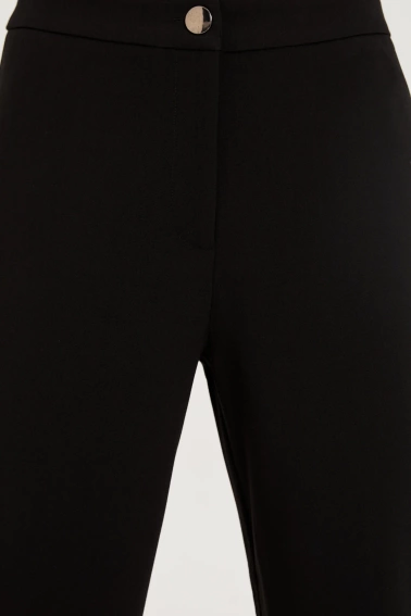 Gładkie spodnie czarne