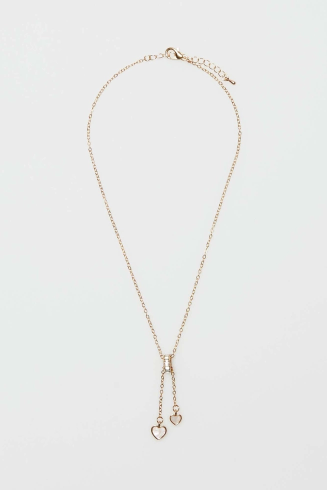 Naszyjnik z zawieszką z cyrkoniami i serduszkiem