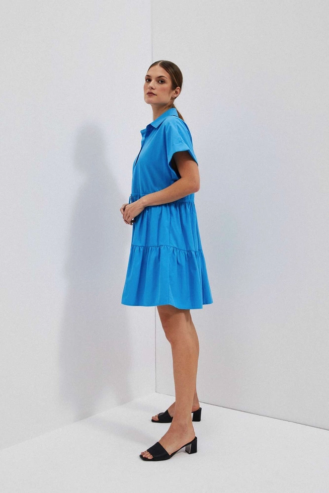 Koszulowa sukienka z falbaną