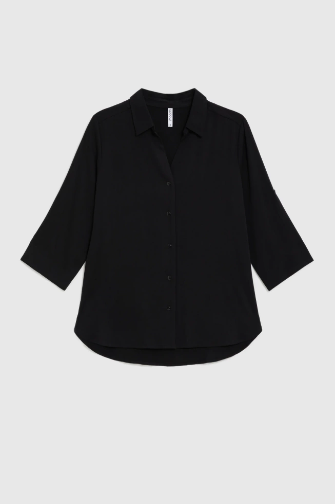 Koszula z wiskozy czarna
