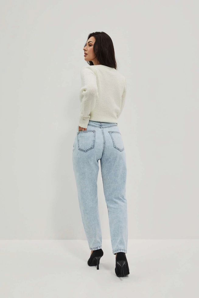 Jeansy mom fit z wysokim stanem