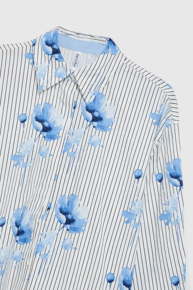 Koszula w kwiaty biała