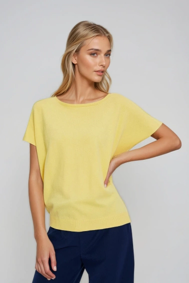 Cienki sweter żółty