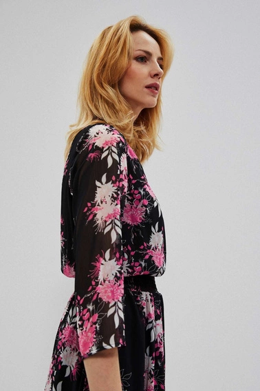 Szyfonowa sukienka z nadrukiem