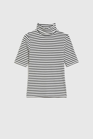 Bluzka z golfem w paski