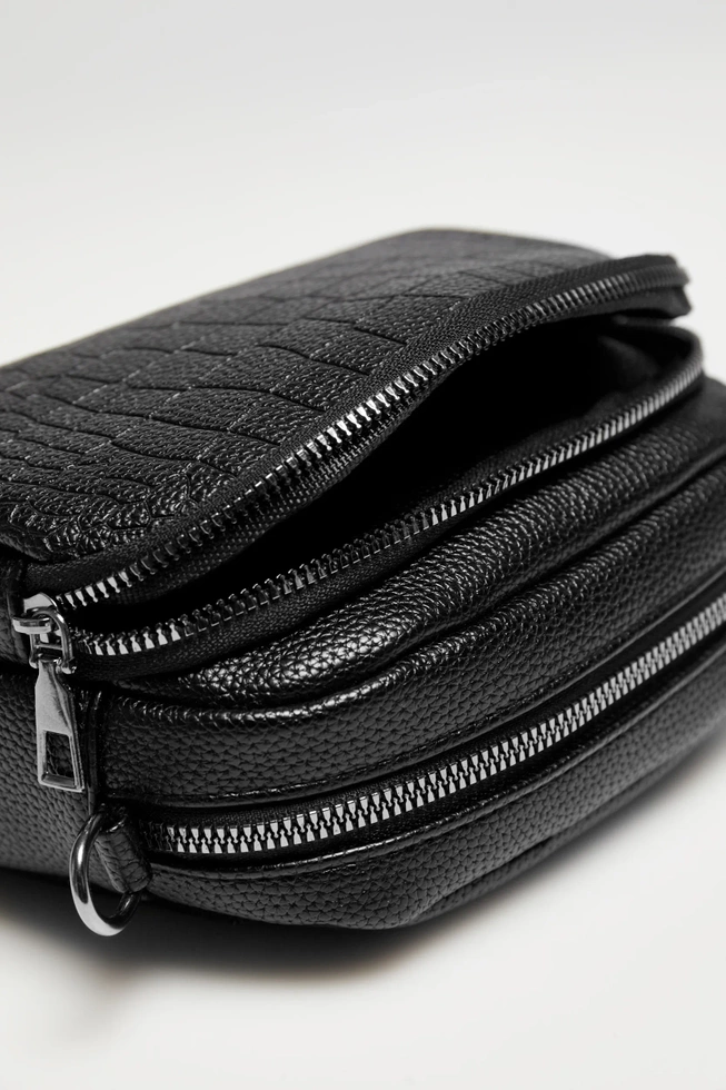 Mała torebka z ekoskóry czarna