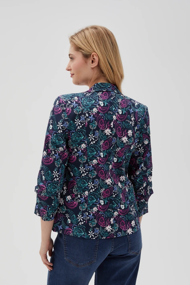 Marynarka z rękawami 3/4 granatowa