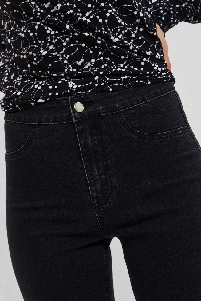 Jeansy z wysokim stanem czarne