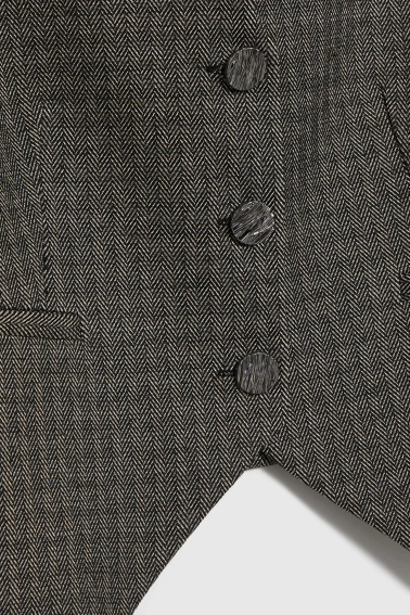 Elegancka kamizelka ciemnobeżowa