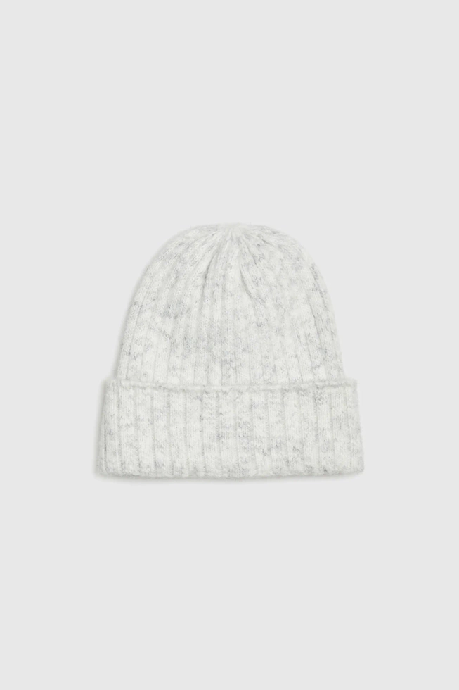 Czapka szara z dodatkiem wełny