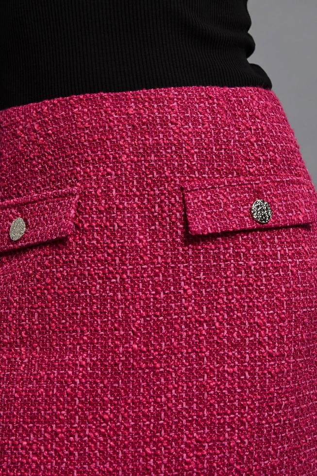 Spódnica w tweedowym stylu różowa