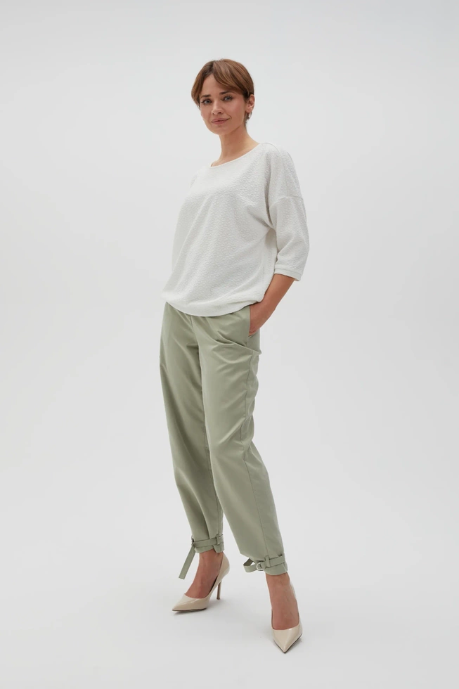 Błuzka z rękawami 3/4 biała