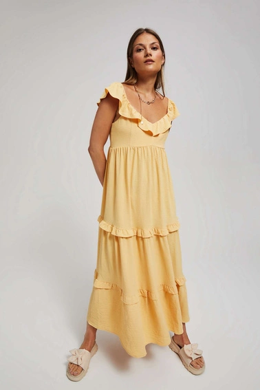 Sukienka maxi waniliowy