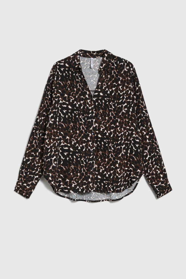 Wiskozowa koszula brązowa