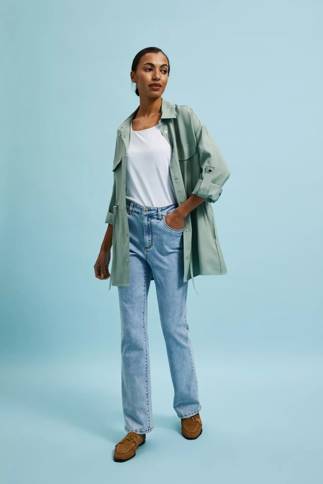 Letnia kurtka oliwkowa