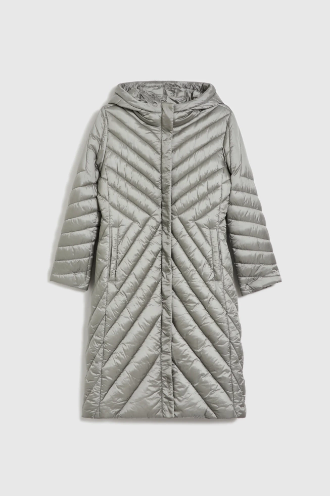 Długa kurtka oliwkowa