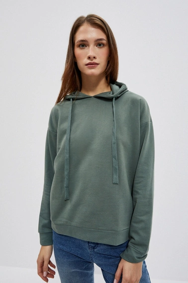 Bluza z kapturem oliwkowa