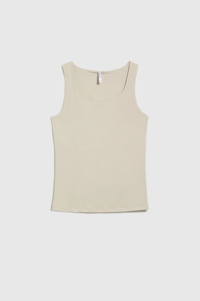 Gładki top beżowy