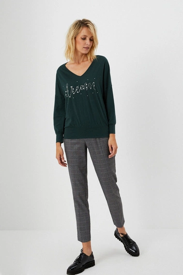 Bawełniana bluzka z aplikacją