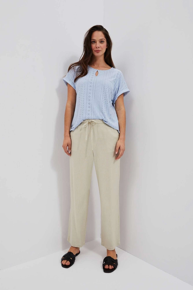 Ażurowa bluzka jasno-błekitna