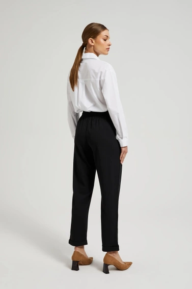 Spodnie z prostymi nogawkami czarne