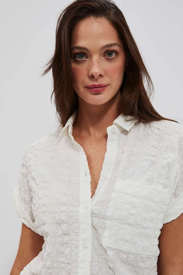 Koszula z kieszonką biała