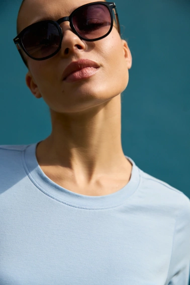 Bawełniana bluzka błękitna