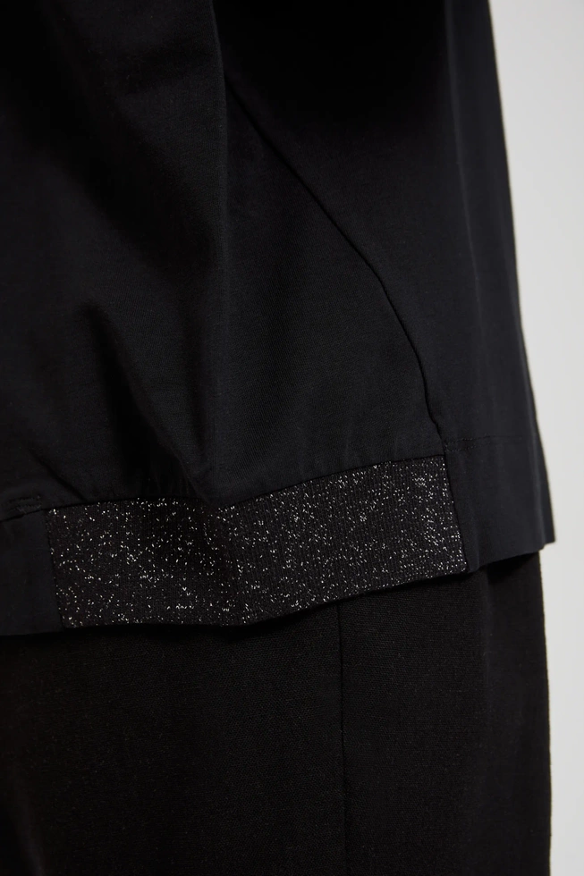 Bluzka z aplikacją czarna