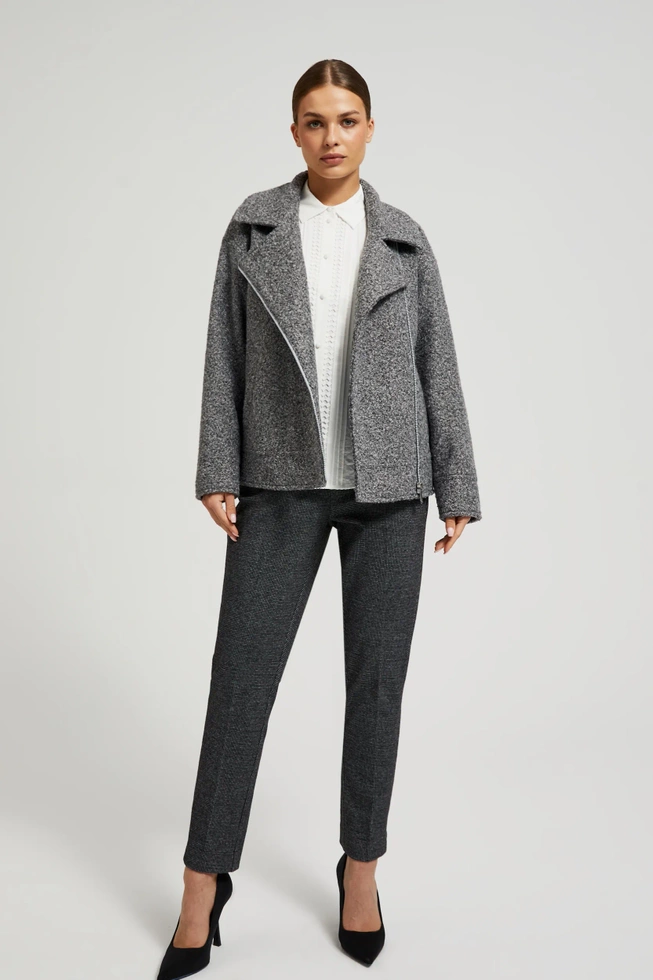 Kurtka zapinana na zamek szara