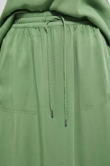 Spódnica z kieszeniami malahitowa