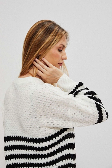 Czarno-biały sweter