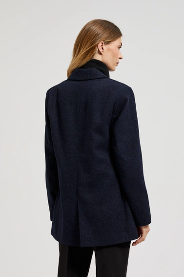 Marynarka dwurzędowa z ozdobnymi guzikami granatowa