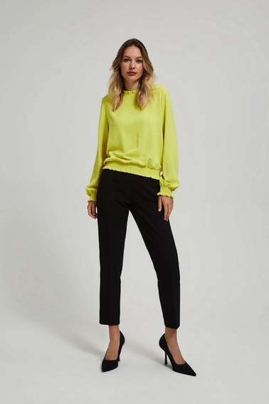 Gładka koszula limonkowa