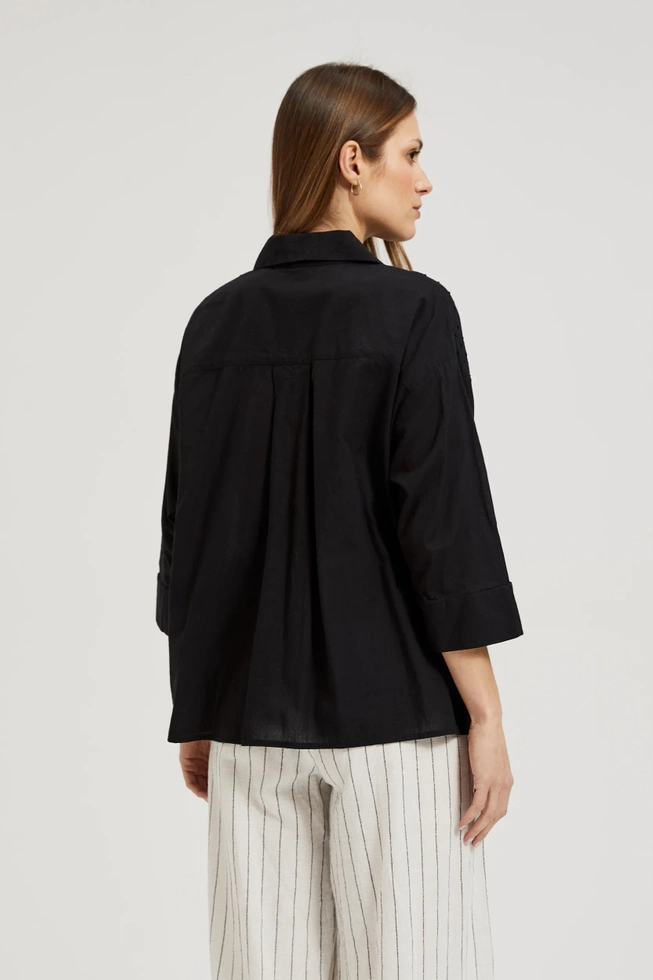 Koszula oversize zapinana na guziki czarna
