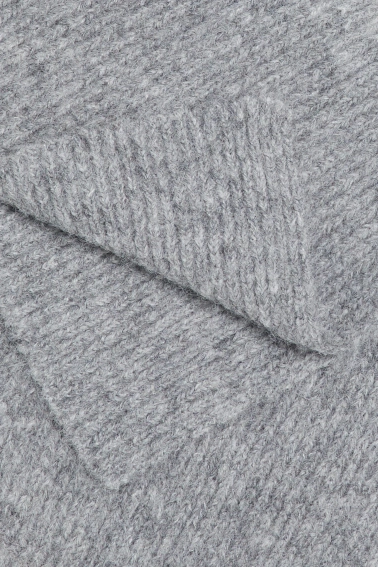 Szal z dodatkiem wełny szary 