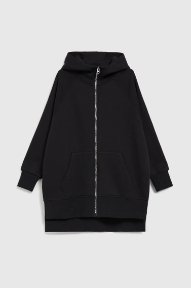 Bluza oversize z kapturem czarna 