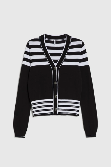 Sweter z ozdobnymi guzikami czarny