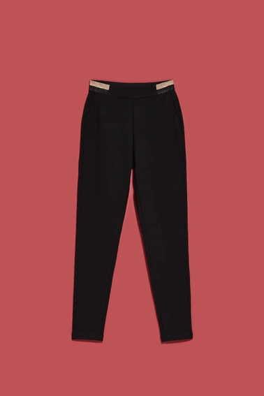 Legginsy z błyszczącym pasem