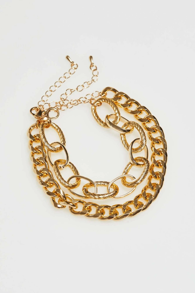 Zestaw 2 bransoletek typu łańcuch