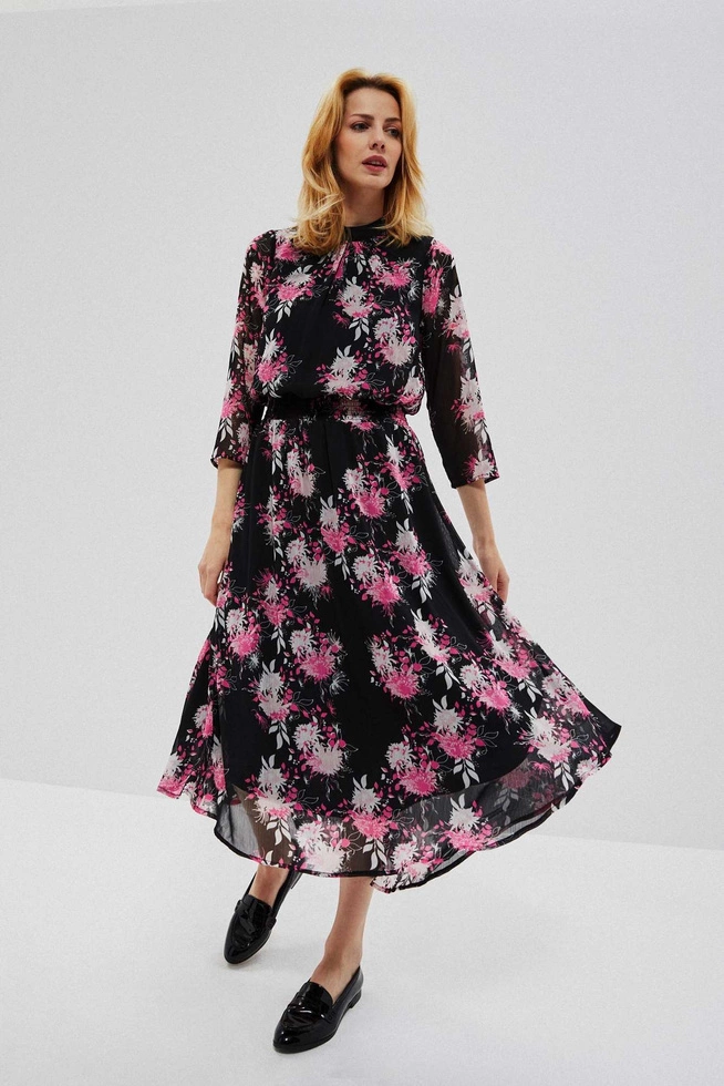 Szyfonowa sukienka z nadrukiem