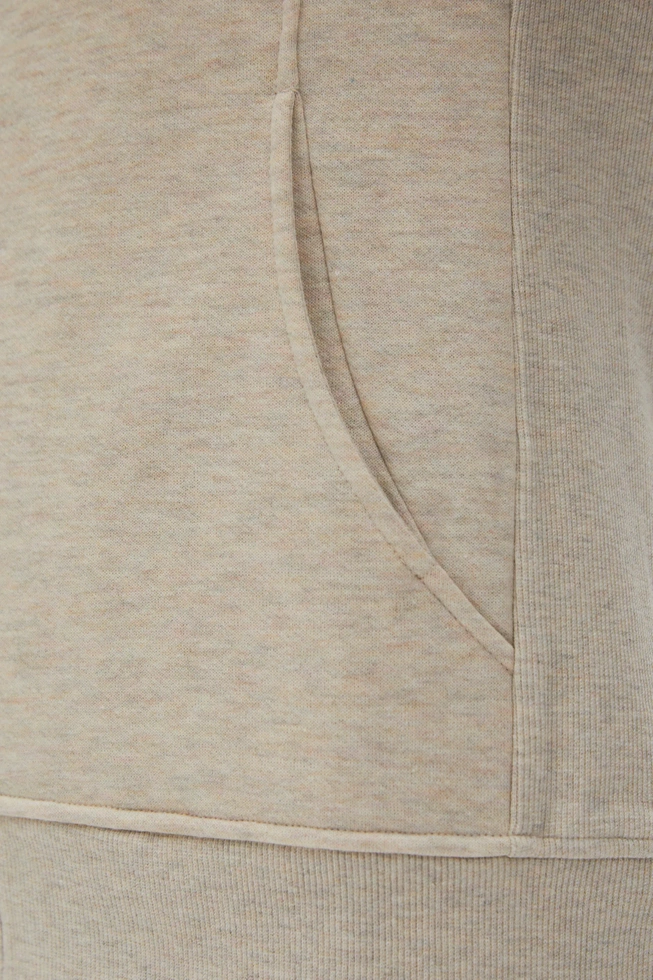 Rozpinana bluza z kapturem beżowa