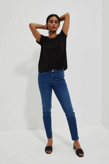 Jeansy skinny push up ciemnoniebieskie