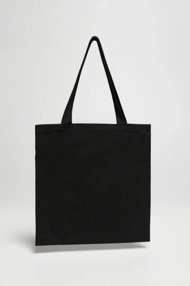 Torba shopper z napisem czarna