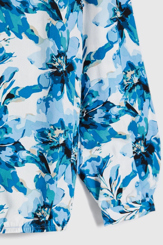 Wzorzysta koszula niebieska