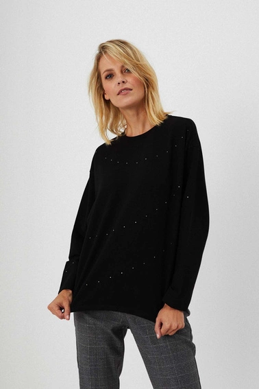 Bluza czarna z dżetami