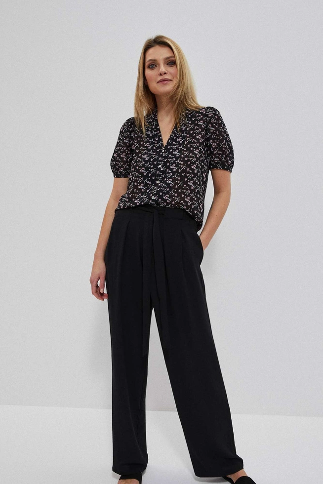 Koszula z krótkim rękawem czarna